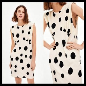 Zara Polka Dot Mini Dress Size Large